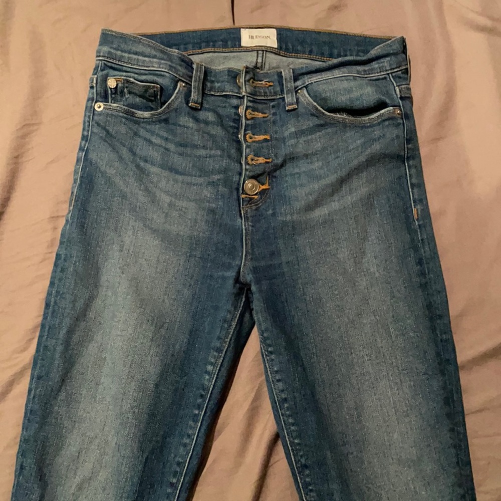 HUDSON JEANS SIZE 27 Button Up Skinny Leg